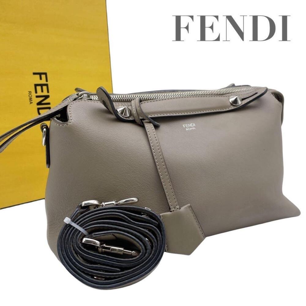 Fendi By The Way Greige Gray Shoulder Bag